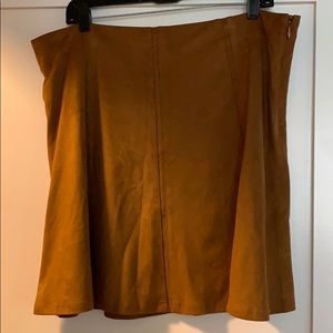 Faux suede skirt